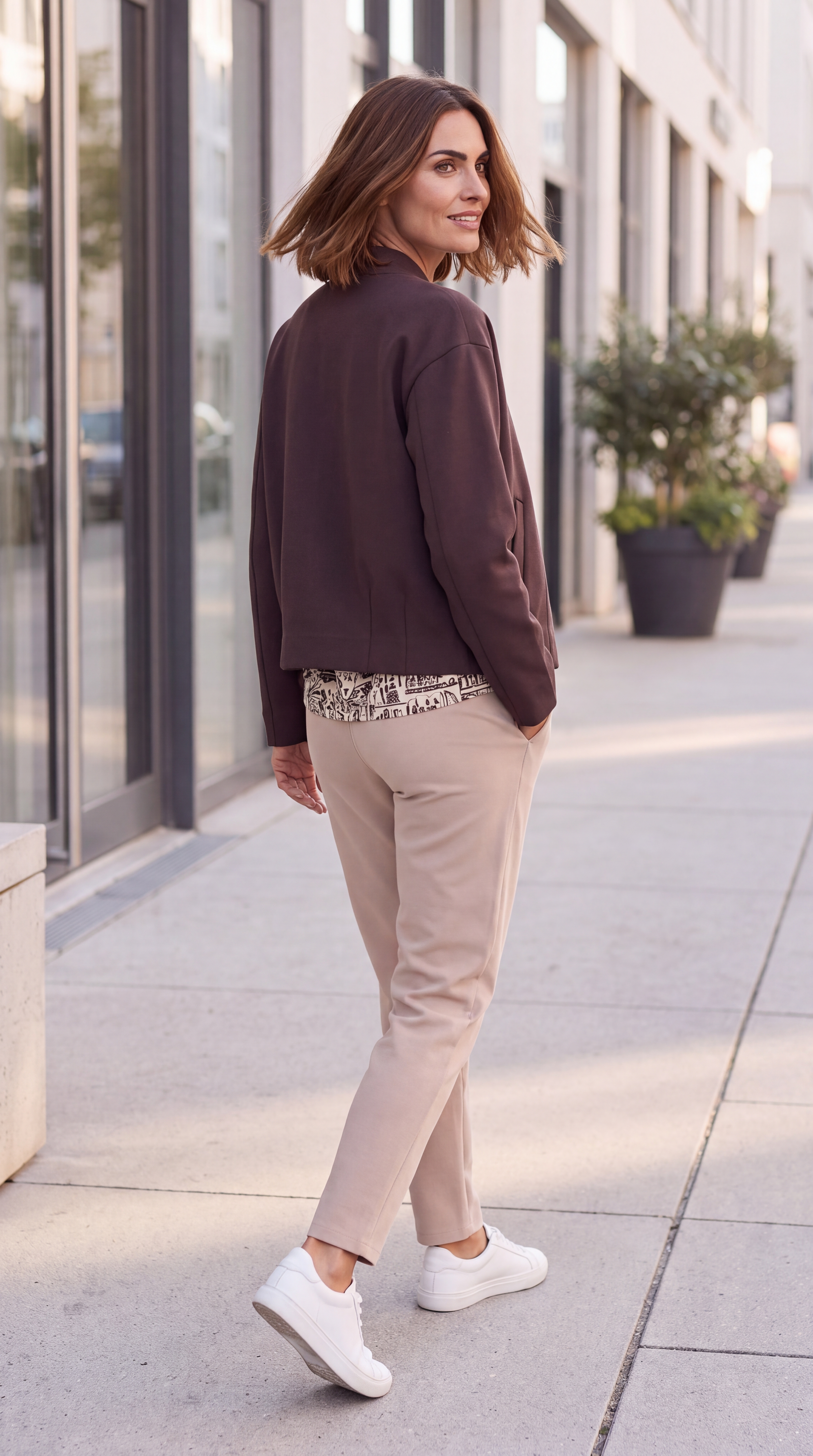 Dámske nohavice BROADWAY NYC FASHION REGULAR FIT WARM SAND 12
